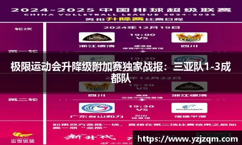 极限运动会升降级附加赛独家战报：三亚队1-3成都队
